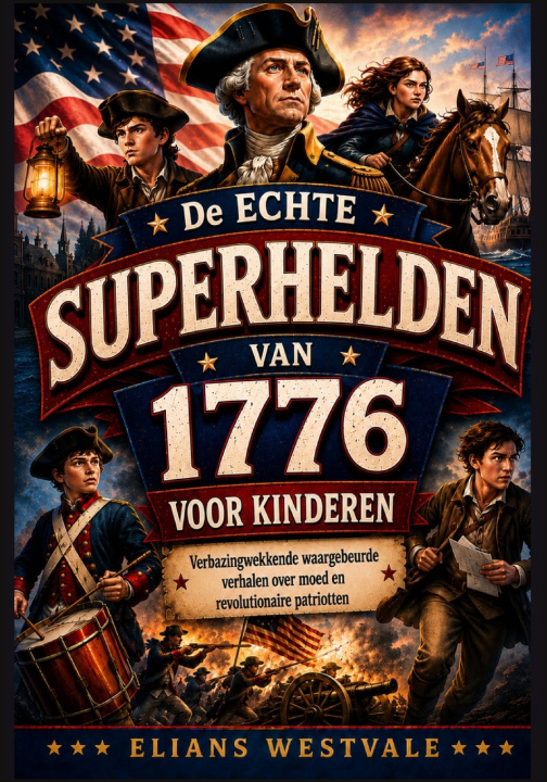 Livro De ECHTE superhelden van 1776 voor kinderen Elians Westvale