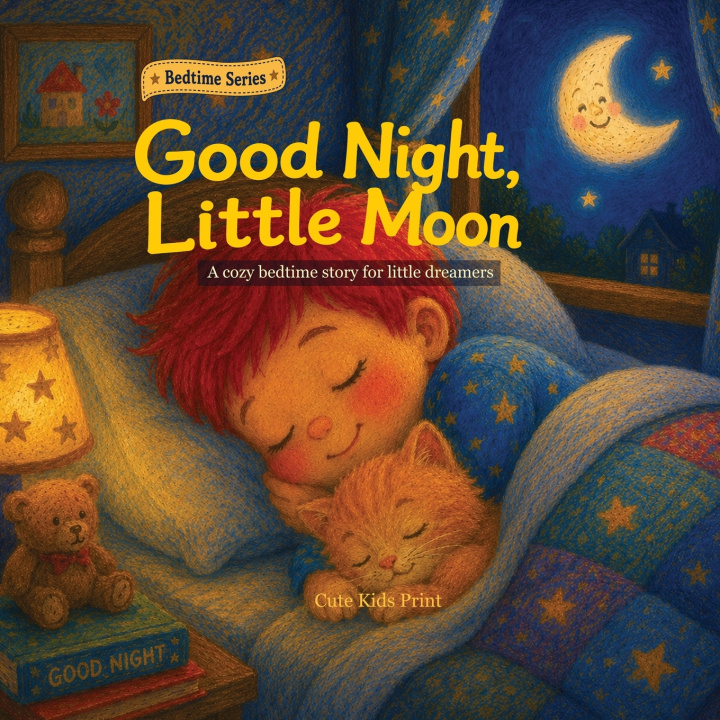 Książka Good Night, Little Moon Cute Kids Print