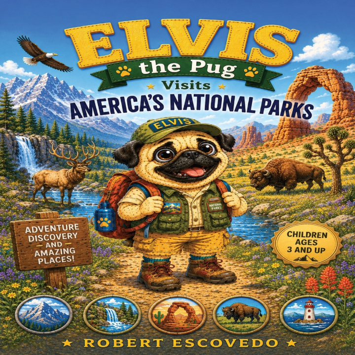 Kniha Elvis The Pug Visits Americas National Parks Robert Escovedo
