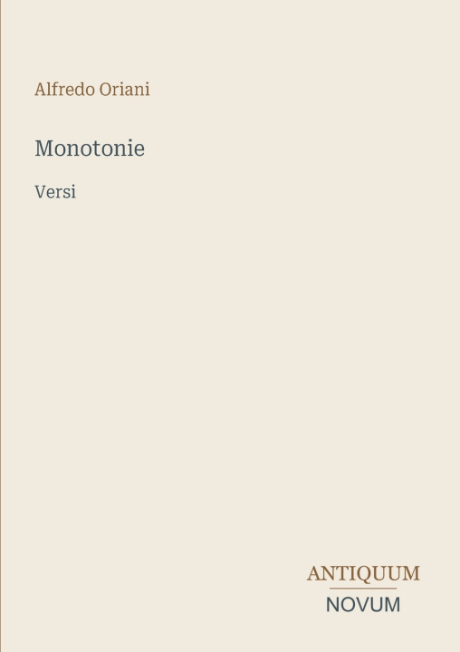 Buch Monotonie Alfredo Oriani