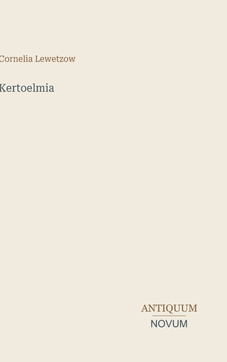 Книга Kertoelmia Cornelia Lewetzow