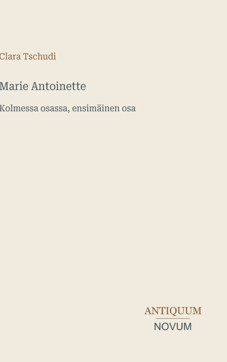 Boek Marie Antoinette Clara Tschudi