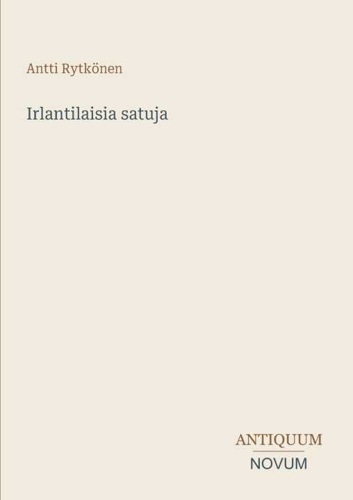 Kniha Irlantilaisia satuja Antti Rytkönen