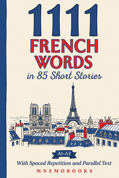 Knjiga 1111 French Words in 85 Short Stories MnemoBooks