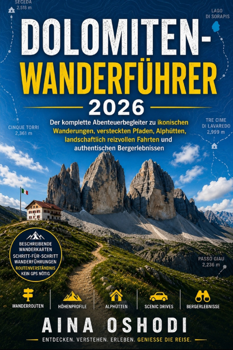 Carte DOLOMITEN-WANDERFÜHRER 2026 AINA OSHODI