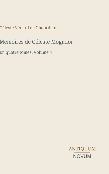 Book Mémoires de Céleste Mogador Céleste Vénard de Chabrillan