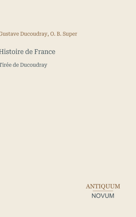 Buch Histoire de France Gustave Ducoudray