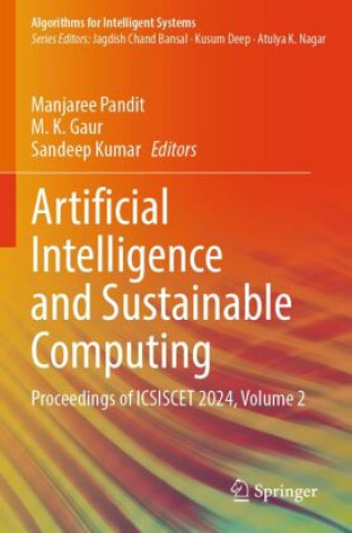 Kniha Artificial Intelligence and Sustainable Computing Manjaree Pandit