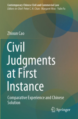 Kniha Civil Judgments at First Instance Zhixun Cao