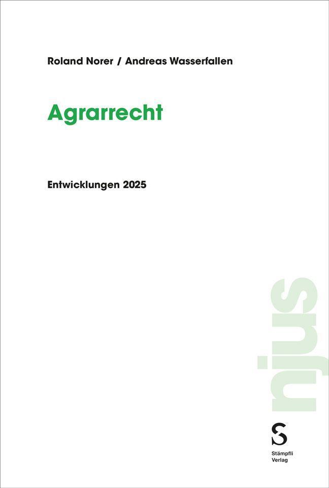 Βιβλίο Agrarrecht Andreas Wasserfallen