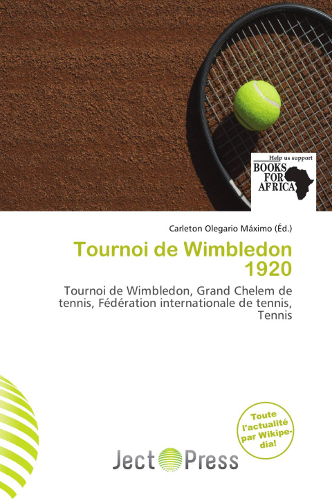 Книга Tournoi de Wimbledon 1920 