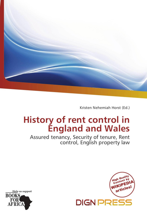 Kniha History of rent control in England and Wales 