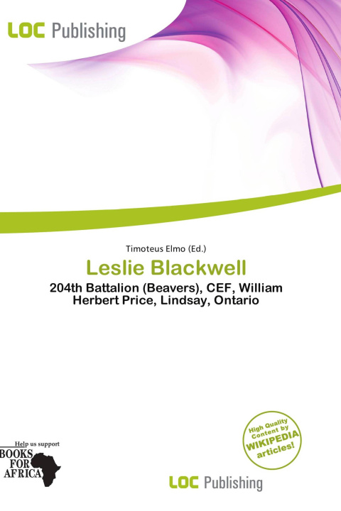 Buch Leslie Blackwell 