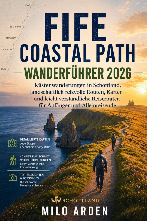 Könyv FIFE COASTAL PATH WANDERFÜHRER 2026 MILO ARDEN