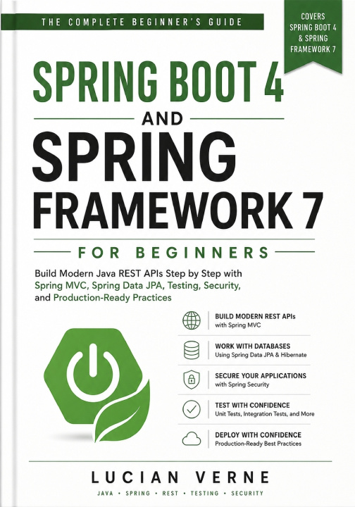 Kniha Spring Boot 4 and Spring Framework 7 for Beginners Lucian Verne