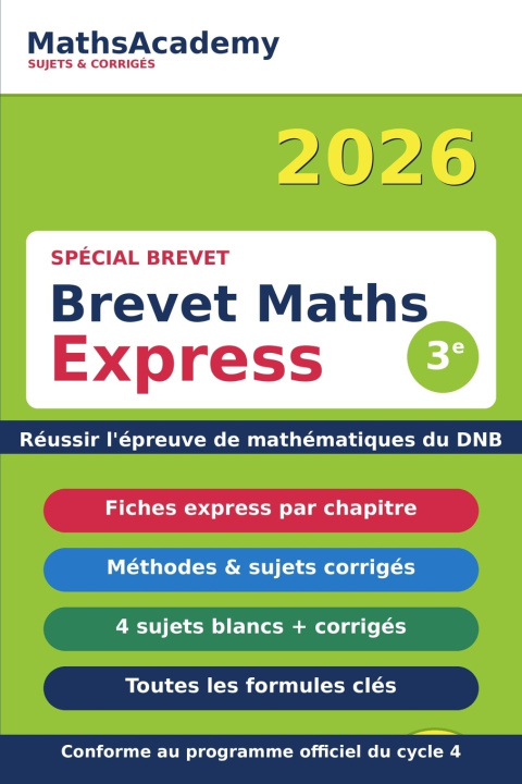 Könyv Brevet Maths Express 2026 Maths Academy