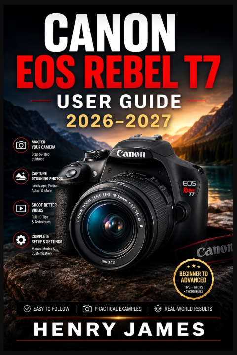 Könyv CANON EOS REBEL T7 USER GUIDE 2026-2027 Henry James