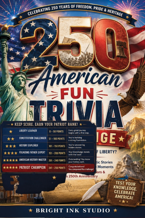 Könyv 250 American Fun Trivia Challenge Bright ink Studio