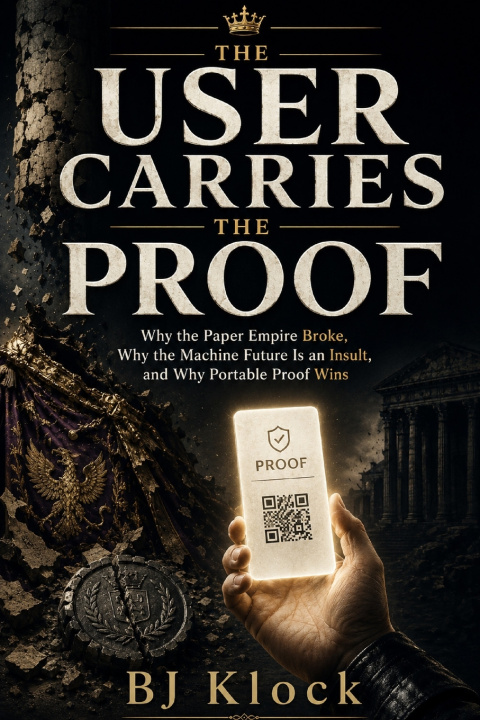 Könyv THE USER CARRIES THE PROOF BJ Klock Φ.K.