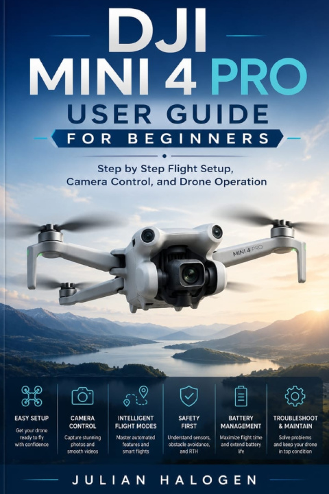 Könyv DJI Mini 4 Pro User Guide for Beginners JULIAN HALOGEN