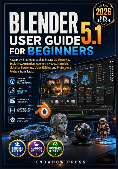 Könyv Blender 5.1 User Guide for Beginners KnowHow Press