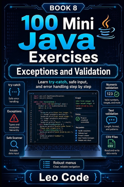 Book 100 Mini Java Exercises Leo Code