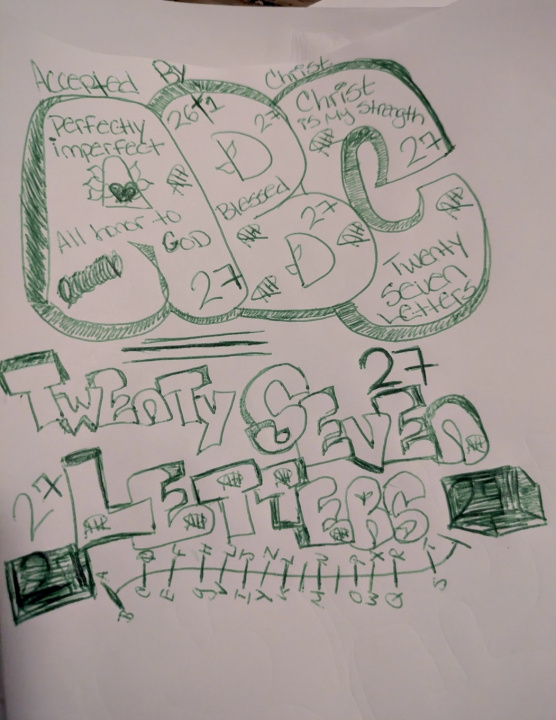 Carte Twenty Seven Letters Audrea Hamrick