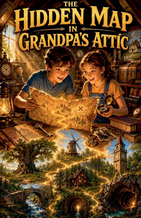 Livro The Hidden Map in Grandpa's Attic Caleb Morgan