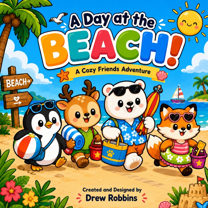 Книга A Day at the Beach! Drew Robbins