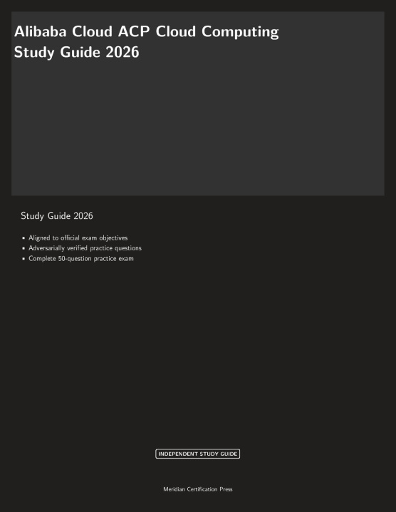 Book Alibaba Cloud ACP Cloud Computing Study Guide 2026 Meridian Certification Press