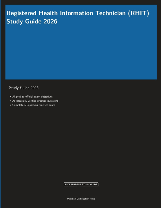Carte RHIT Study Guide 2026 Meridian Certification Press