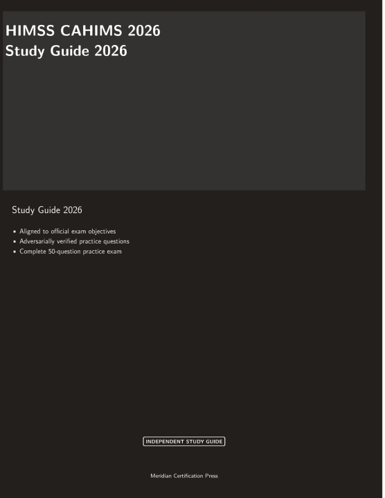 Kniha HIMSS CAHIMS 2026 Study Guide Meridian Certification Press