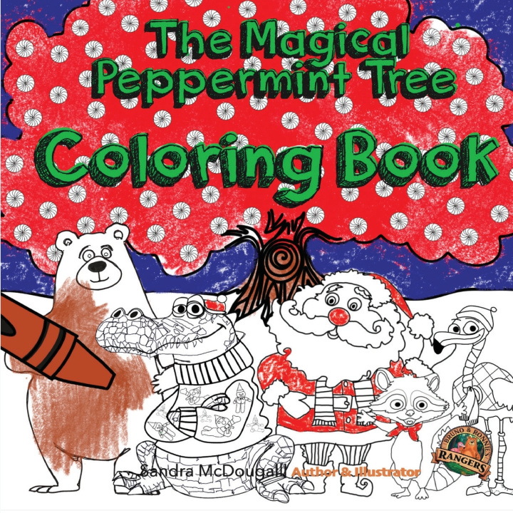 Livro The Magical Peppermint Tree Coloring Book Sandra K McDougall