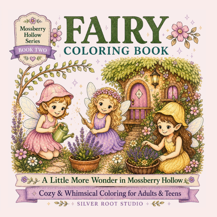Книга Fairy Coloring Book Silver Root Studio