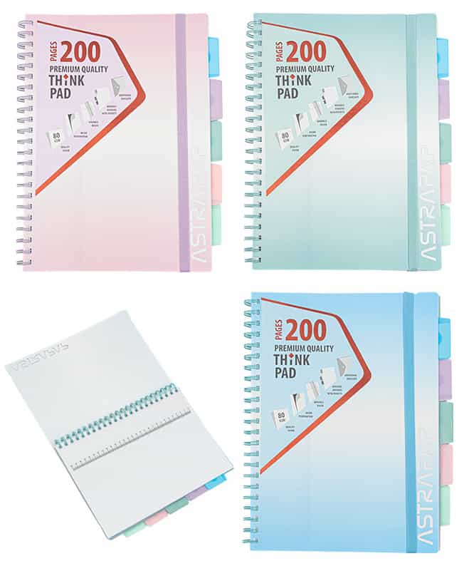 Buch Kołozeszyt A4 PP 200k.kratka Ombre Pastel Line 1szt.mix 