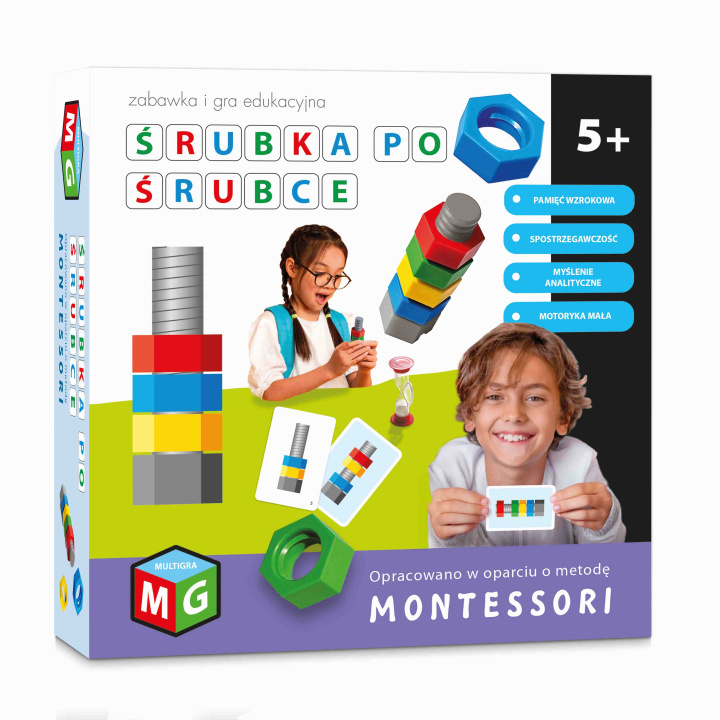 Livro Zabawka i Gra Edukacyjna Montessori Śrubka Po Śrubce 