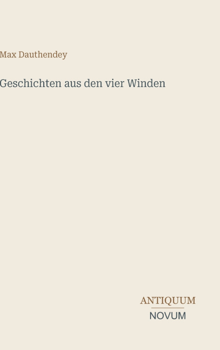Boek Geschichten aus den vier Winden Max Dauthendey