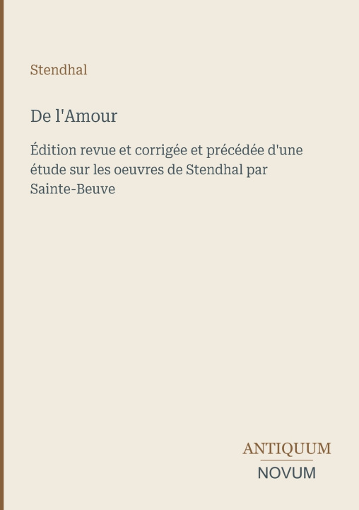 Carte De l'Amour Stendhal