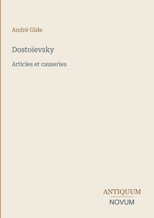 Книга Dostoïevsky André Gide