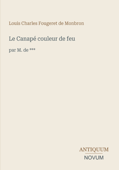 Книга Le Canapé couleur de feu Louis Charles Fougeret de Monbron