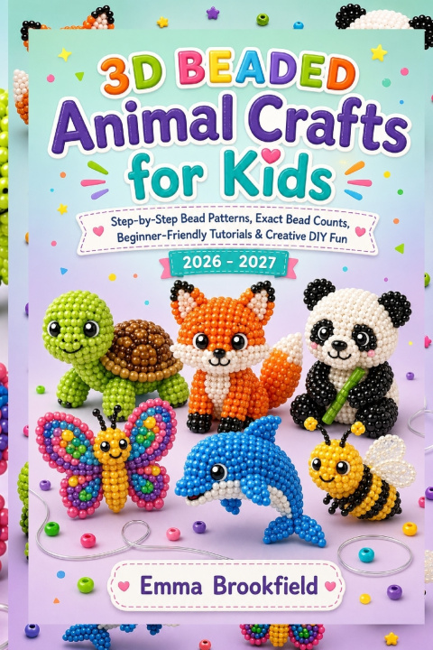 Book 3D Beaded Animal Crafts for Kids Emma Brookfield