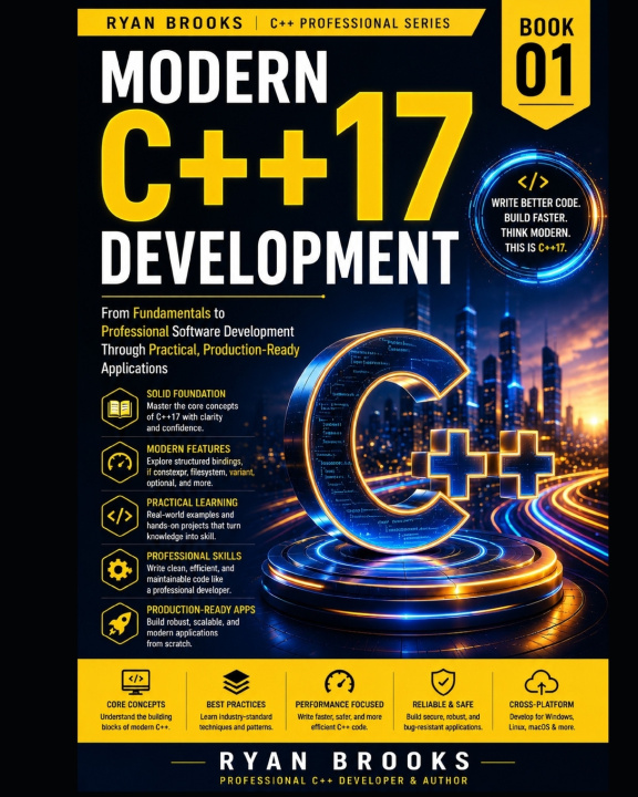 Könyv Modern C++17 Development RYAN BROOKS