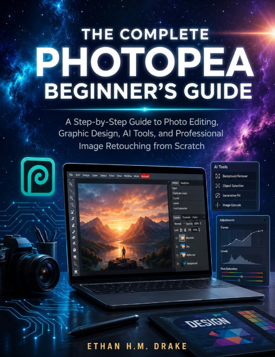 Carte THE COMPLETE PHOTOPEA BEGINNER'S GUIDE Ethan H.M. Drake