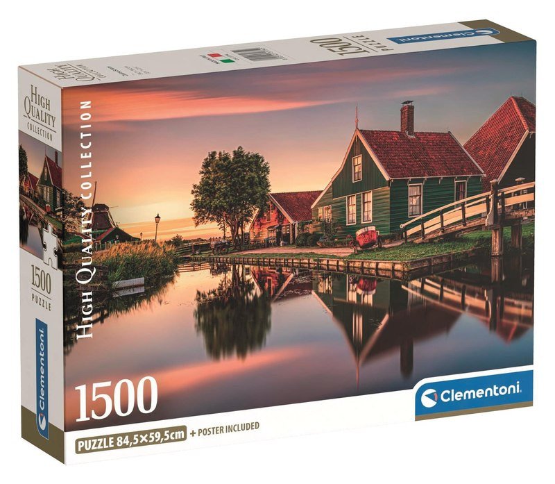 Hra/Hračka Puzzle Zaanse Schans 1500 dílků 