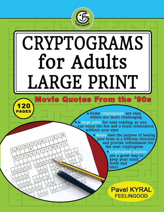 Книга Cryptograms for Adults Large Print Pavel Kyral