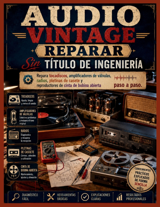 Libro Audio vintage Reparar Sin título de ingeniería Lot Hamber