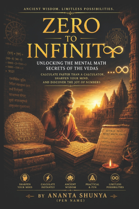 Livro Zero to Infinity Unlocking the Mental Math Secrets of the Vedas Ananta Shunya