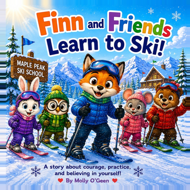 Książka Finn and Friends Learn To Ski Molly O'Geen