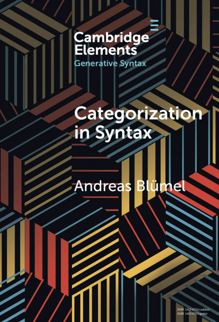 Book Categorization in Syntax Andreas Blümel
