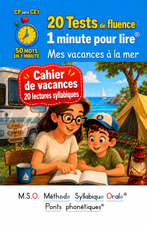 Buch 20 tests de fluence cahier de vacances 20 lectures syllabiques cp vers ce1 - 1 minute pour lire Luhmer